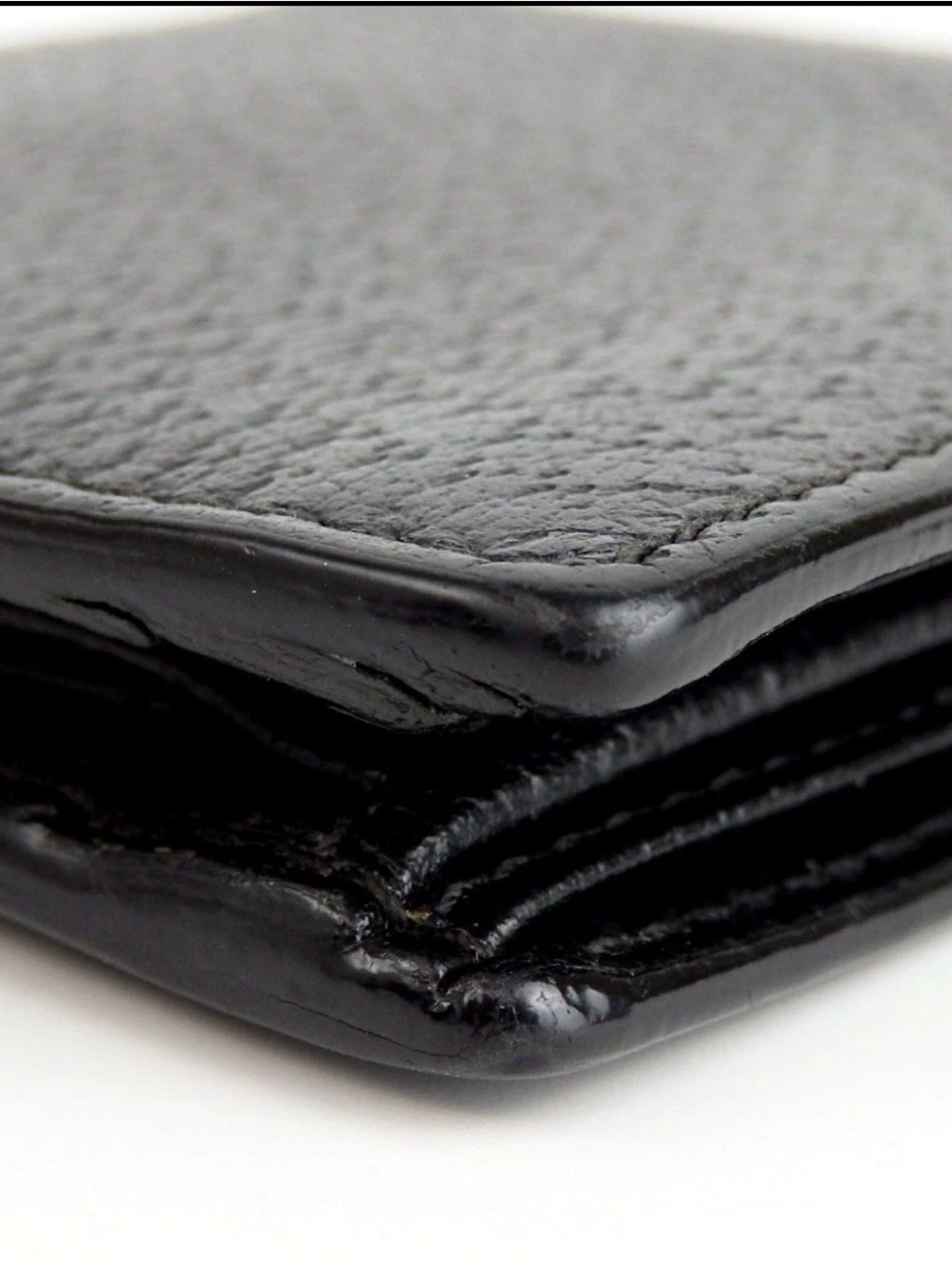Gucci Black Leather Marmont Bi-Fold Wallet with Gold Double G - Picture 7 of 15